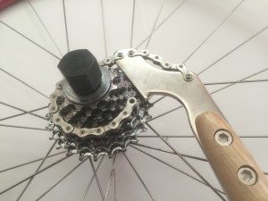 Use a chain whip to remove your bike's cassette