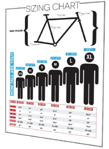 Road Bike Size Chart